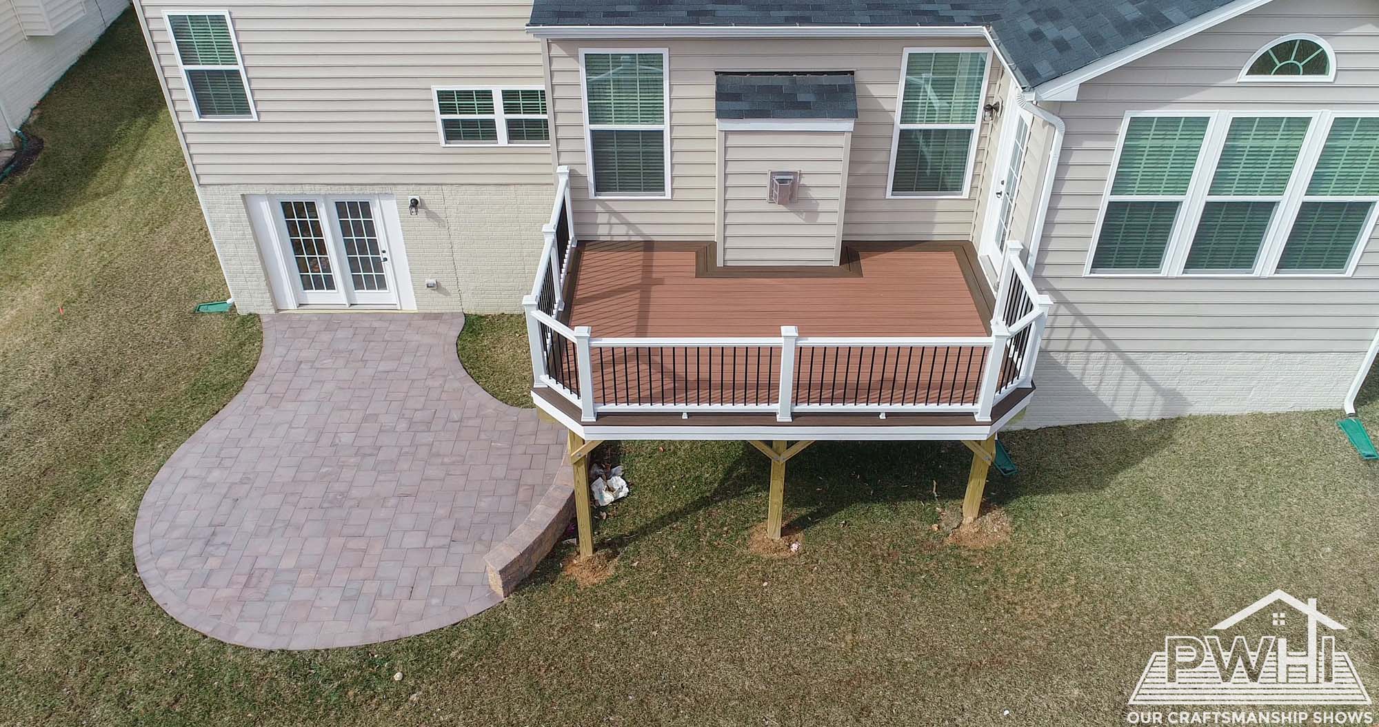 raised patio area in Virginia installed by PWHI